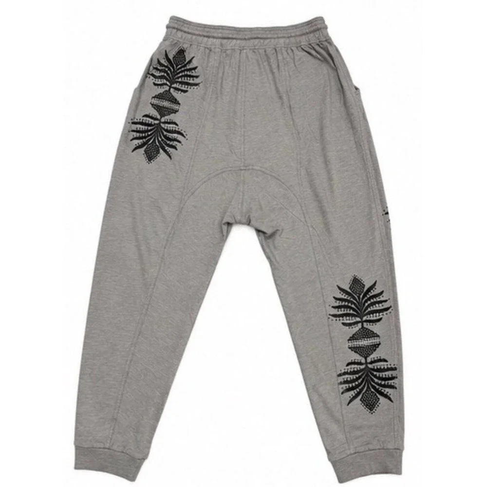 Daily Practice Anthropologie Real Fun Wow Joggers Grey Cotton Harem Pants Small